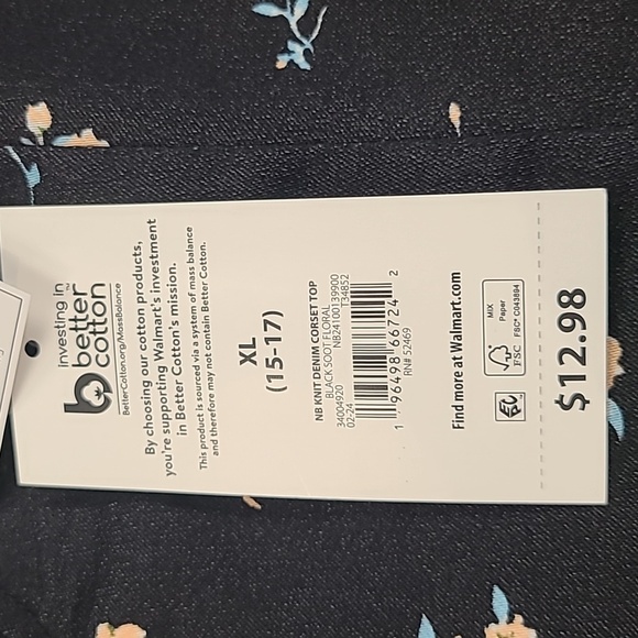 No Boundaries Black Soot Floral Bustier. - Picture 3 of 10